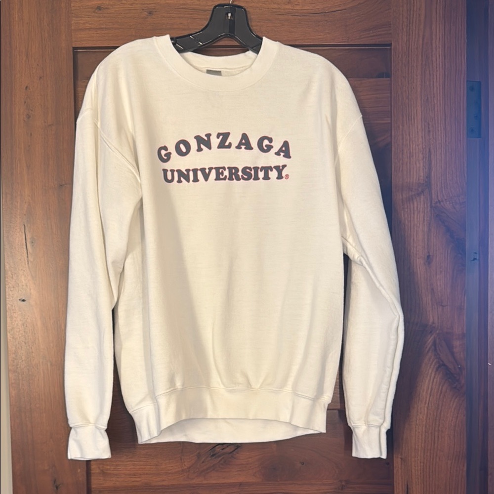 Gildan White Gonzaga University Sweatshirt